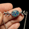 Bracelet argent opale triplet mosaïque