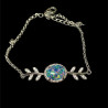 Bracelet argent opale triplet mosaïque