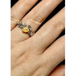 Bague argent  opale welo facettée