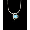 Pendentif argent coeur Opale Ethiopienne