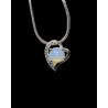 Pendentif argent coeur Opale Ethiopienne