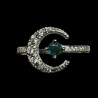 bague argent Lune opale ethiopienne facettée