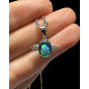 pendentif argent 925 "ailes" opale triplet Australie