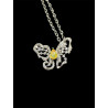Pendentif argent "papillon" Opale Ethiopienne facettée