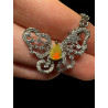 Pendentif argent "papillon" Opale Ethiopienne facettée