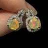 Boucles d'oreilles argent opales welo