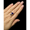 Bague argent feuille opale triplet bleu australien