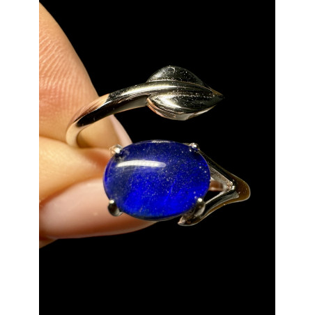Bague argent feuille opale triplet bleu australien