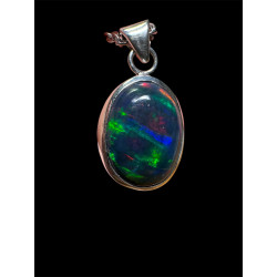 Exceptionnel Pendentif argent massif Opale welo  Top Grade