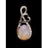 Pendentif argent 925 coeur opale Coober Pedy Australie
