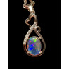 Pendentif argent 925 coeur opale triplet Australie