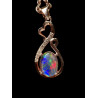 Pendentif argent 925 coeur opale triplet Australie