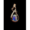 Pendentif argent 925 coeur opale triplet Australie