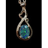 Pendentif argent 925 coeur opale triplet Australie