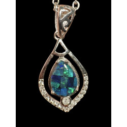 Pendentif argent 925 opale triplet Australie