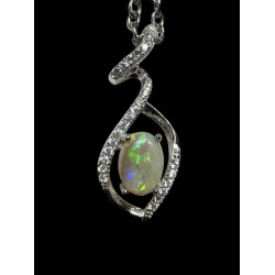 Pendentif argent 925 opale Coober Pedy Australie