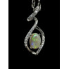 Pendentif argent 925 opale Coober Pedy Australie