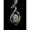 Pendentif argent 925 opale Coober Pedy Australie