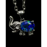 Pendentif argent 925 Eléphant opale triplet Australie