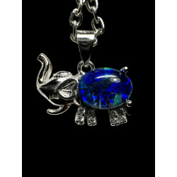 Pendentif argent 925 Eléphant opale triplet Australie