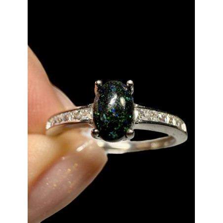 Bague argent opale fairy