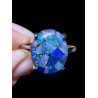 Bague argent opale triplet mosaïque australienne