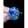 Bague argent opale triplet mosaïque australienne
