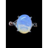 Bague argent opale crystal Coober Pedy