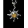 Pendentif argent soleil Opale Ethiopienne