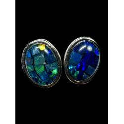 Boucles d'oreilles puces opales triplets australiennes