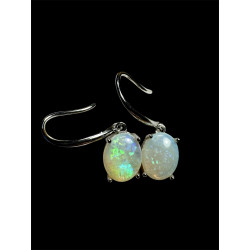Boucles pendantes opales Coober Pedy Australie