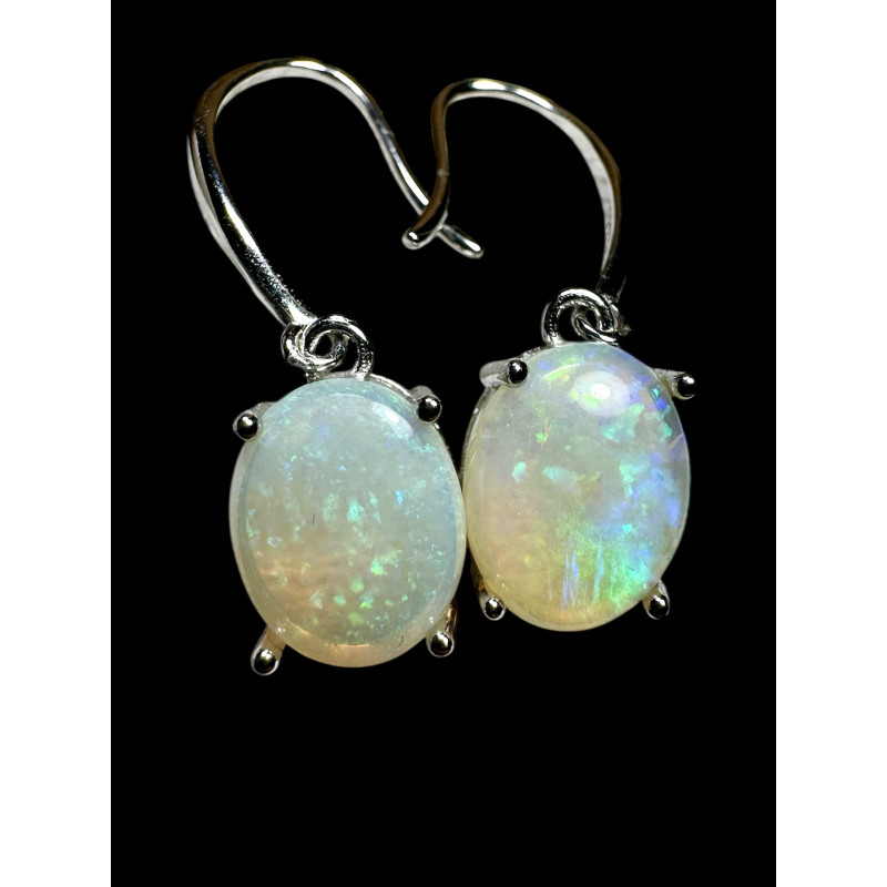 Boucles pendantes opales Coober Pedy Australie