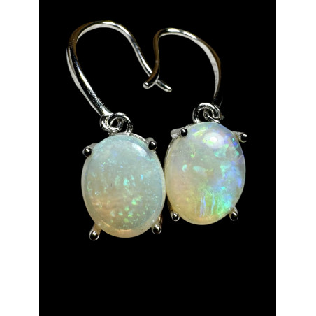 Boucles pendantes opales Coober Pedy Australie