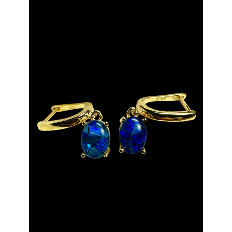Boucles pendantes triplets mosaïques australiens