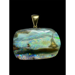 Pendentif argent opale boulder 83.35 carats