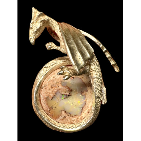 Pendentif argent "Dragon" opale Cantera Mexique