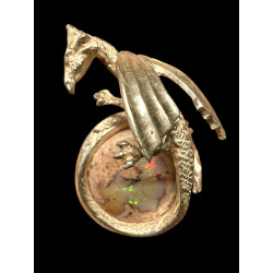 Pendentif argent "Dragon" opale Cantera Mexique