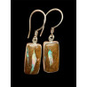 Boucles pendantes opales Boulder Australie