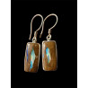 Boucles pendantes opales Boulder Australie