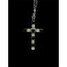 Pendentif argent croix 12 opales Ethiopiennes