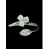 Bague argent  opales ethiopiennes facettées