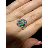 Bague argent opale triplet mosaïque australienne