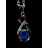 Pendentif argent 925 coeur opale triplet Australie