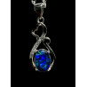 Pendentif argent 925 coeur opale triplet Australie