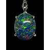 Pendentif argent 925 opale triplet mosaïque Australie