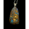 Pendentif argent opale boulder Yowah 25.60 carats