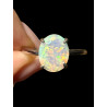 Bague argent opale welo crystal facettée