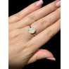 Bague argent opale welo crystal facettée