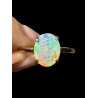 Bague argent opale welo crystal facettée