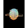 Bague argent opale welo crystal facettée